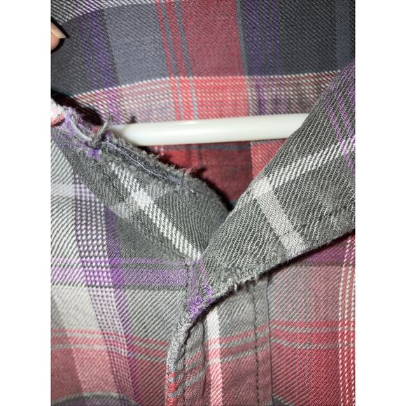 VTG Sears Roebuck Men's Long Sleeve Distressed Flannel Shirt - Size Large* - Picture 12 of 12